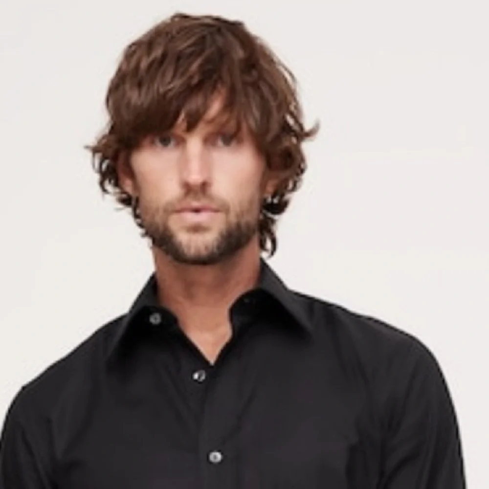 NWT Banana Republic Slim Wrinkle Resistant Black Dress Shirt Size Large.